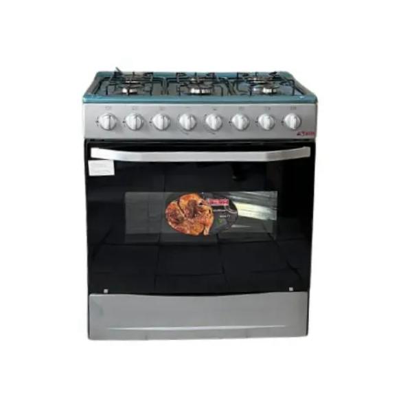 CUISINIERE ASTECH 6 FEUX 80X60 INOX 86MS