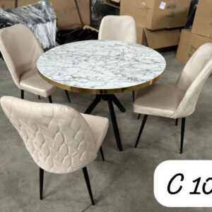 TABLE A MAGER 4 CHAISES RONDE