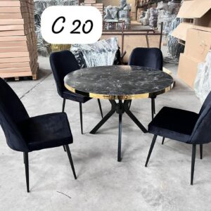 TABLE A MANGER RONDE 4 CHAISES