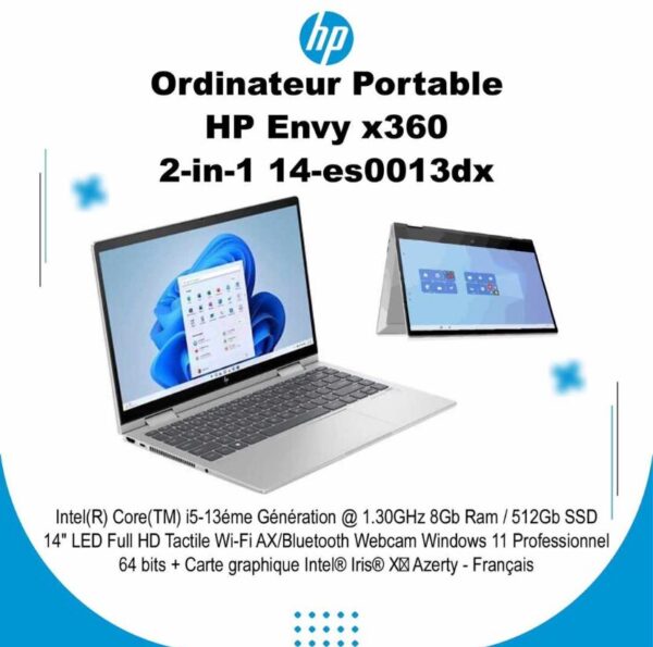 ORDINATEUR HP ENVY x360 14-es0013dx