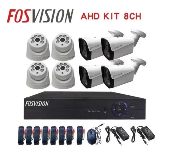 Kit vidéo surveillance FOSVISION AHD 8 caméras RS-CCTVKIT8